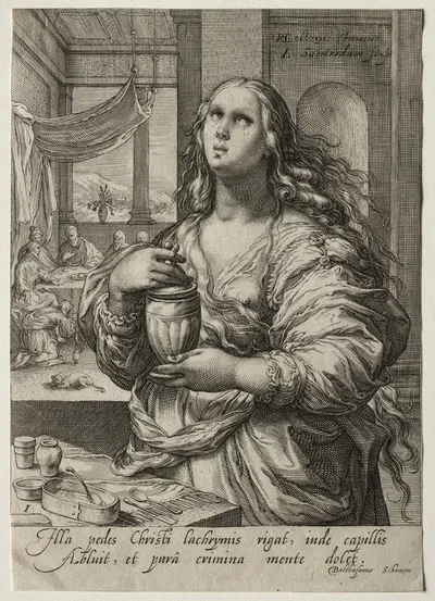 Mary Magdalen by Jan Saenredam, c. 1595 — digital art print download