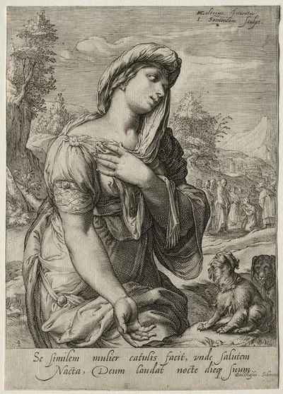 The Canaanite by Jan Saenredam, c. 1595 — digital art print download