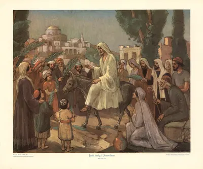 The entry into Jerusalem by Natan Johansson, 1948 — digital art print download