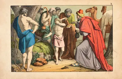 Joseph is sold by his brothers by Theodor Eckardt, 1879 — digital art print download