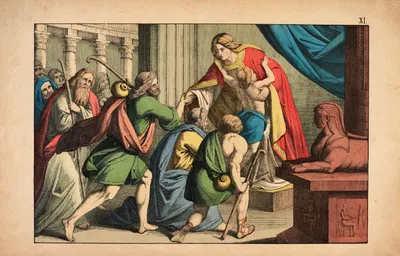 Joseph reveals himself to his brothers by Theodor Eckardt, 1879 — digital art print download