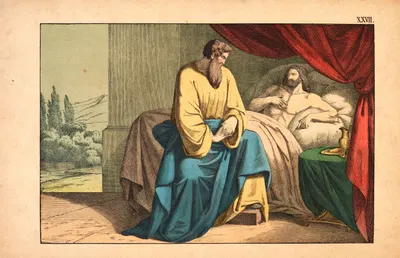 Isaiah and Hezekiah by Theodor Eckardt, 1879 — digital art print download
