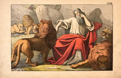 Daniel in the lion's den by Theodor Eckardt, 1879 — digital art print download