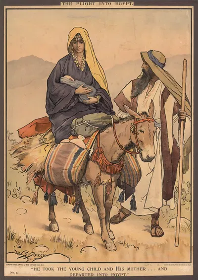 The Flight into Egypt by Walter Sidney Stacey, 1888 — digital art print download