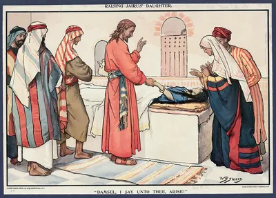 Raising Jairus' Daughter by Walter Sidney Stacey, 1888 — digital art print download