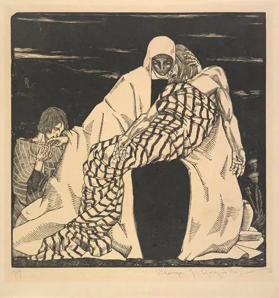 Pieta by Wiktoria Goryńska, 1929 — digital art print download