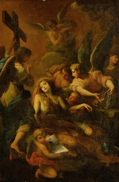 The death of the Magdalene by Agostino Masucci — digital art print download