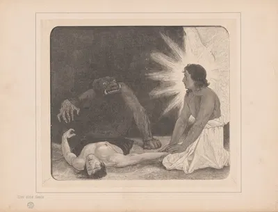 For a soul by Sascha Schneider, 1895 — digital art print download