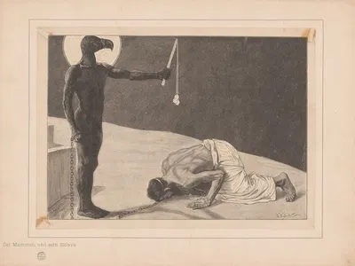 Mammon and his slave by Sascha Schneider, 1895 — digital art print download