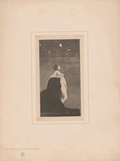 The idea of infinity by Sascha Schneider, 1895 — digital art print download