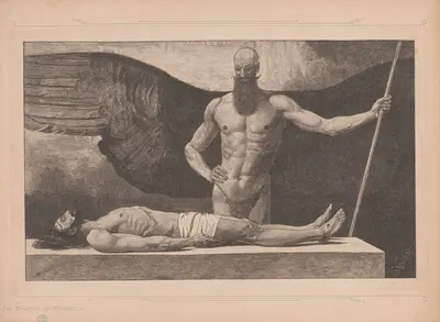 The Triumph of Darkness by Sascha Schneider, 1895 — digital art print download
