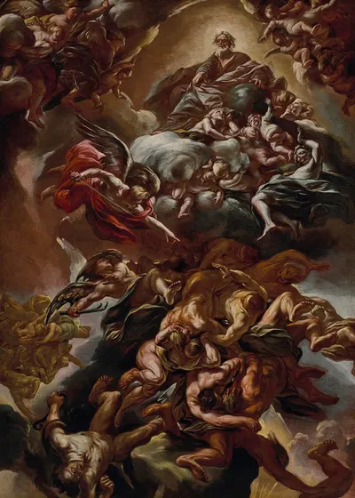 The Fall of the Rebel Angels by Джованни Баттиста Бейнаски — digital art print download