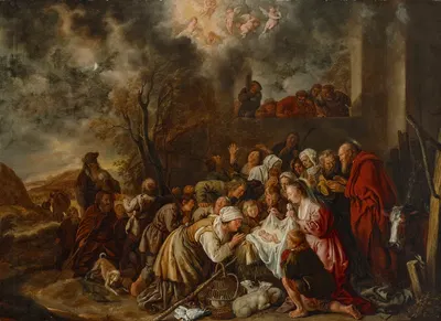 The Adoration of the Shepherds by Jan Miense Molenaer, 1649 — digital art print download