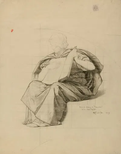 (Iowa State Capitol Rotunda) (Education, study for panel) by Кеньон Кокс, 1907 — digital art print download