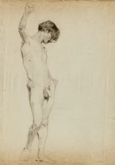 (Untitled) (Study of Standing Male Nude) by Кеньон Кокс — digital art print download