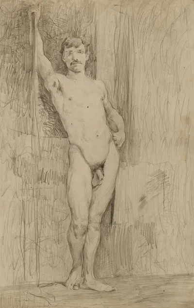 Untitled (Study of Standing Male Nude) by Кеньон Кокс — digital art print download