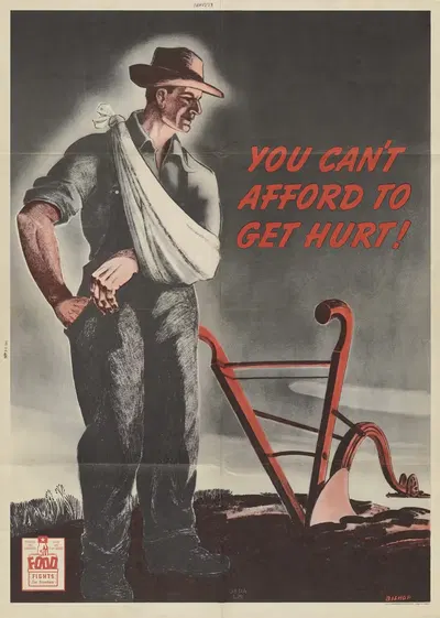 You can't afford to get hurt! by U.S. Forest Service, 1944 — digital art print download