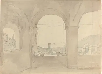 Panorama of Tivoli from a Loggia by Лео фон Кленце, 1826 — digital art print download