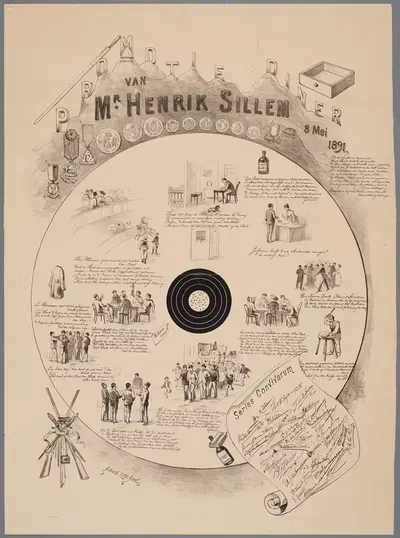 Promotie Diner van Mr. Hendrik Sillem by Amand Lith., 1891 — digital art print download