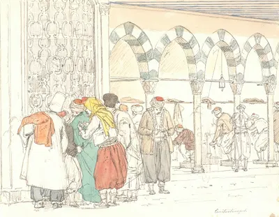 Ved Toppana Moskeen by Martinus Rørbye, 1835 - 1836 — digital art print download