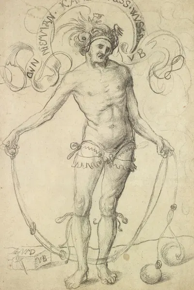 Der Hahnrei by Niklaus Manuel, 1515 — digital art print download