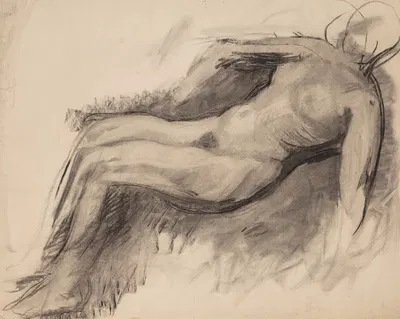Liggende kvindelig model by Олуф Хартманн, 1900 – 1904 — digital art print download