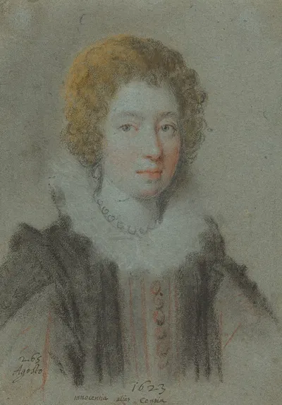 Portrait of a Lady by Ottavio Leoni, 1623 — digital art print download