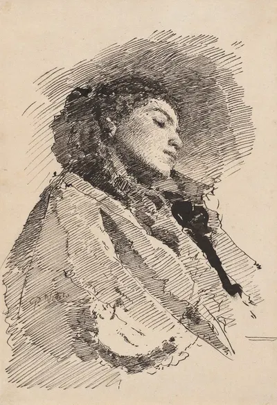Young Woman Asleep by Паоло Ветри — digital art print download