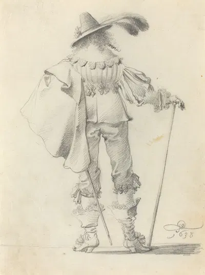 Gentleman Seen from Behind by Питер Янсз. Кваст, 1638 — digital art print download