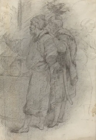 Two Standing Courtiers by Pietro Fancelli, c. 1820 — digital art print download