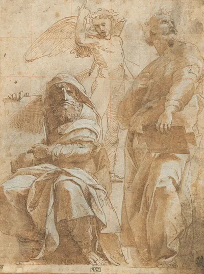 The Prophets Hosea and Jonah by Raphael, c. 1510 — digital art print download
