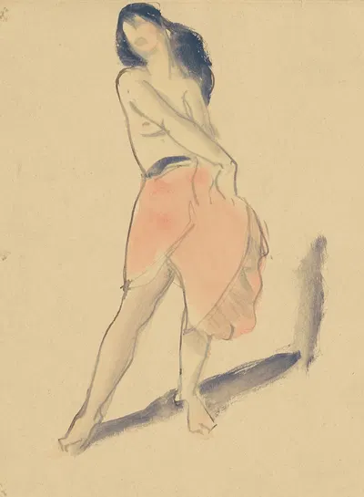 Dancer in a Red Skirt, No. 2 by Robert Henri, c. 1912 — digital art print download