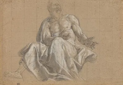 An Elderly Man in Classical Drapery by Roman 18th Century — digital art print download