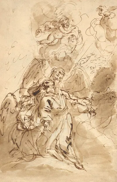 The Ecstasy of Saint Francis (recto) by Себастьяно Риччи, 1706-1720 — digital art print download
