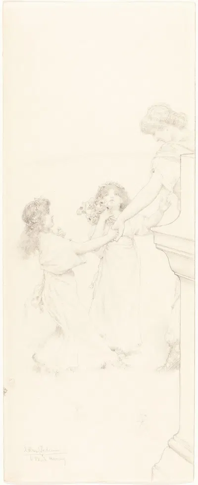 A Dance in Spring by Лоуренс Альма-Тадема, c. 1910 — digital art print download