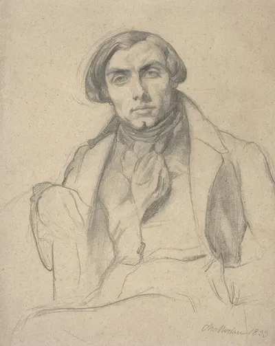 Auguste Ottin by Теодор Шассериу, 1833 — digital art print download