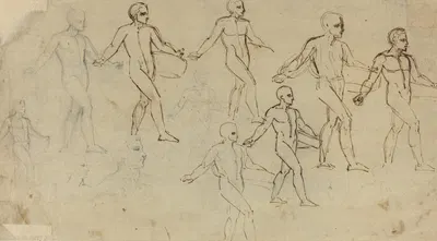 Studies of a Sower (Illustration for Thomson's Seasons ) by Томас Стотард, c. 1791 — digital art print download