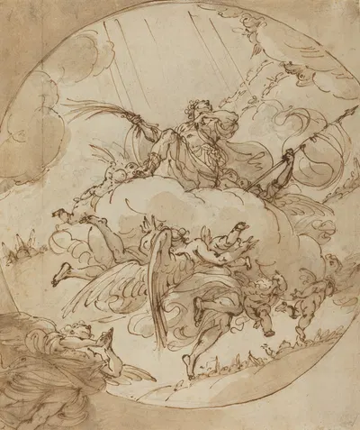 The Apotheosis of San Vitale II by Убальдо Гандольфи, 1781 — digital art print download