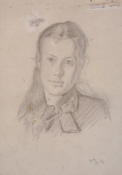 Portræt af Martha Møller (g.m. Viggo Johansen 1880) by Viggo Johansen, 1876 — digital art print download
