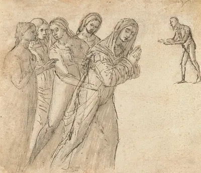 The Virgin and Four Other Women by Витторе Карпаччо, 1505-1510 — digital art print download