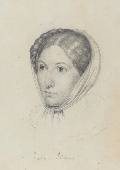 Agnes von Felsen by Wilhelm von Kügelgen, c. 1822 — digital art print download