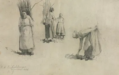 Bavarian Peasants by Robert A. Eichelberger, 1885 — digital art print download