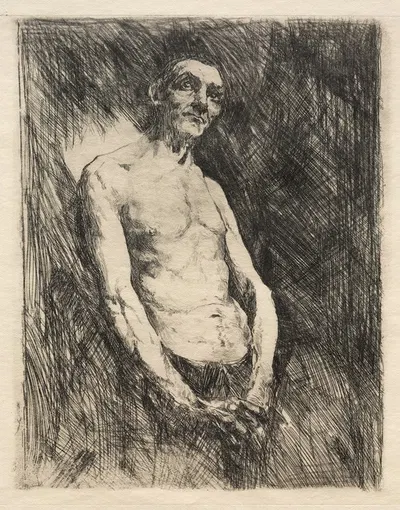 Half Nude Figure of a Man by Роберт Фредерик Блум — digital art print download