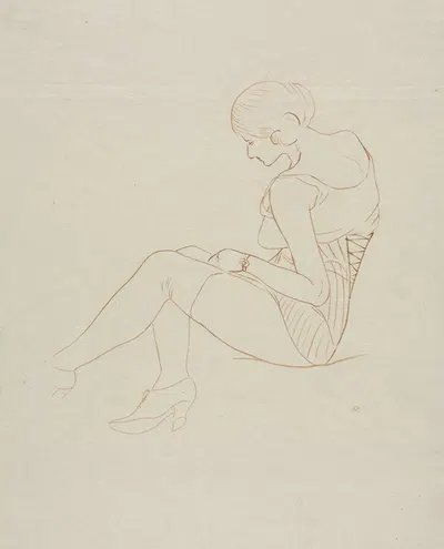Semi-nude Woman, Seated by Ananda K. Coomaraswamy — digital art print download