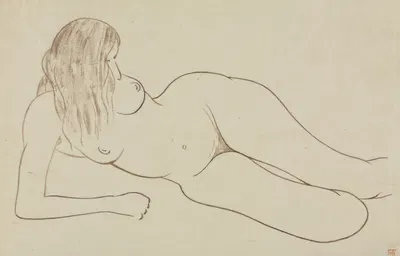 Reclining Nude Woman by Ananda K. Coomaraswamy — digital art print download