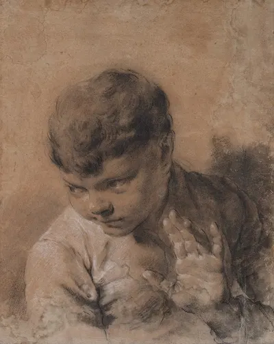 A Portrait of the Artist's Son Giacomo by Джованни Баттиста Пьацетта, c. 1735 — digital art print download