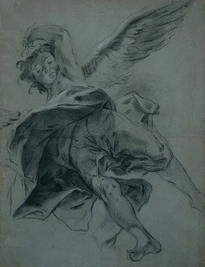 A Flying Angel (recto) by Джованни Баттиста Пьацетта, 1723-1727 — digital art print download
