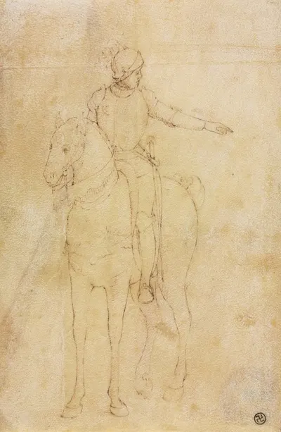 Armored Figure on Horseback by Витторе Карпаччо, c. 1450 — digital art print download