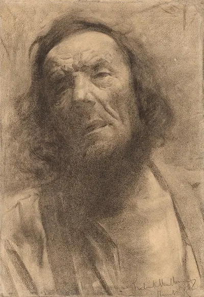 Head of a Man by Фредерик Уильям МакМонис, 1884 — digital art print download
