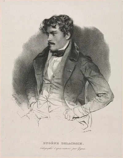 Eugène Delacroix by Жан Франсуа Жиго — digital art print download